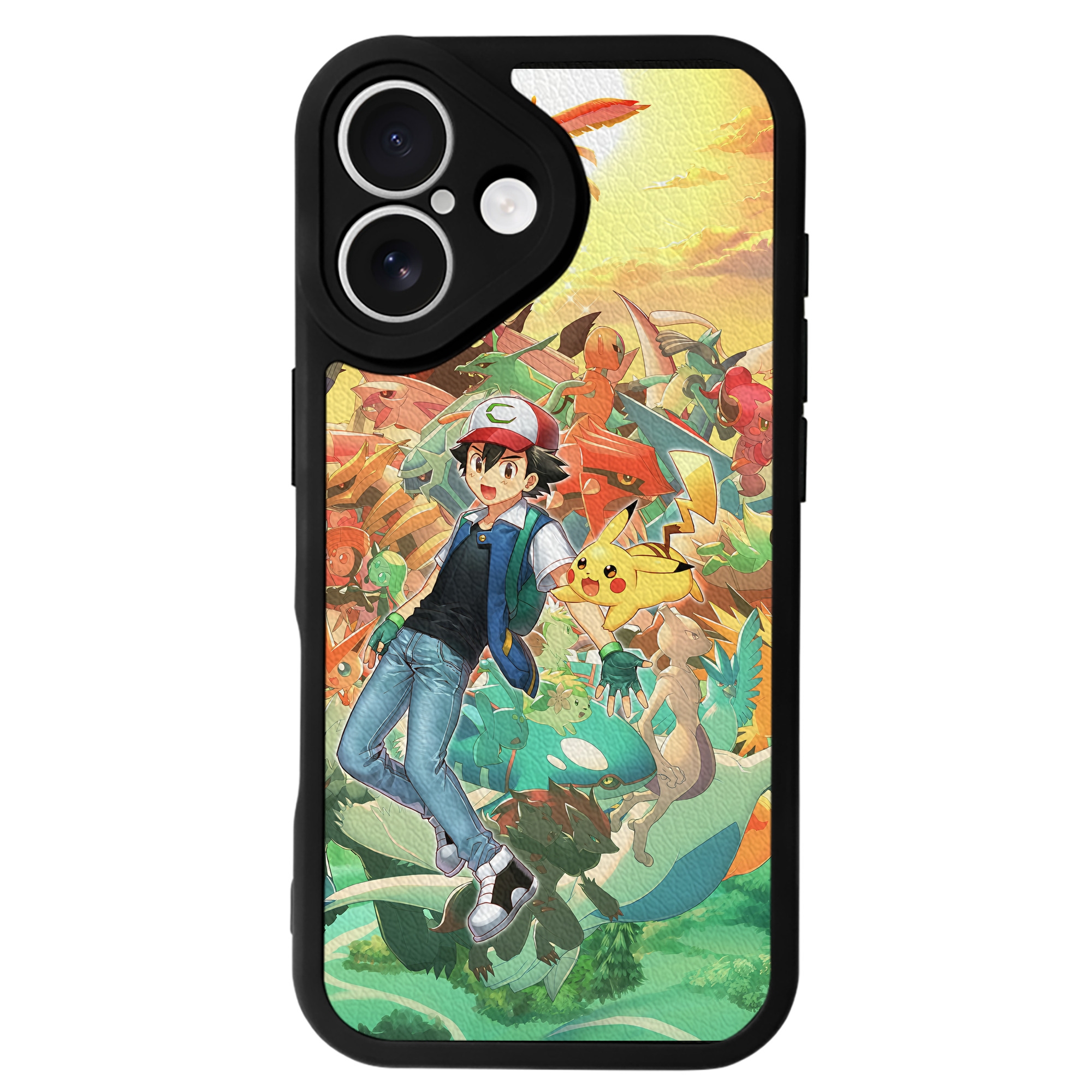 （画像用） ポケットモンスター Pokémon 【iPhone 16シリーズ対応】シリコンスマホケース（レザー調） 材質：シリコン